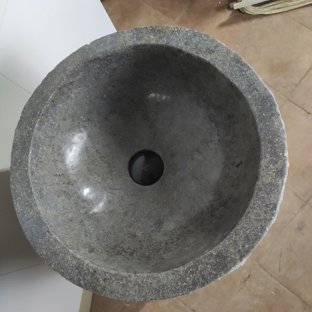 Раковина напольная из мрамора Grey MN-01498 (43*43*90) фото