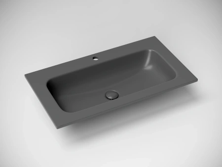 Встраиваемая раковина Ceramicanova Грация (Grace) CN7012MDH 81x45 темный антрацит матовый фото