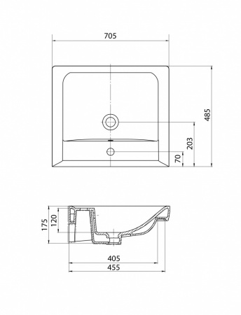 Раковина Акватон Santek Тигода 70 1WH302083 70 см фото
