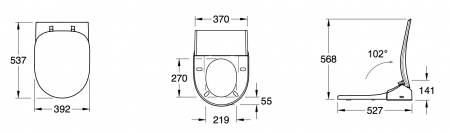 Крышка-сиденье для унитаза с функцией биде Villeroy & Boch ViClean V02EL401 фото