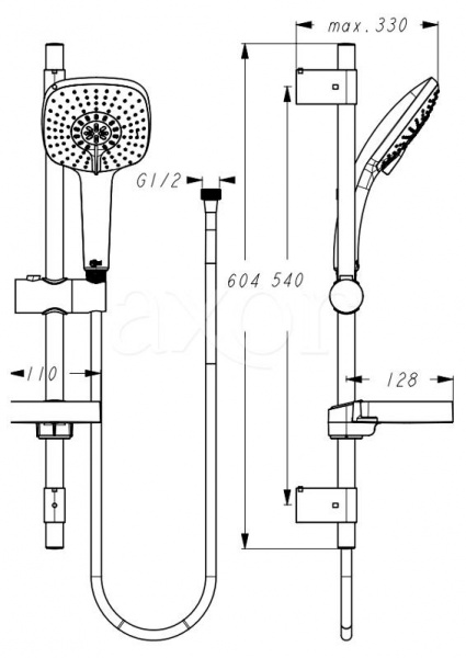 Душевой гарнитур Ideal Standard IdealRain Cube XL3 B0015AA фото