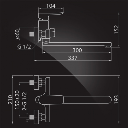 Смеситель для ванны с душем Elghansa Hezerley 5365599 фото