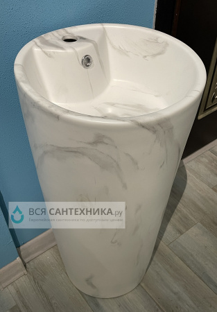 Напольная раковина GID Nb131ws под мрамор, матовая фото