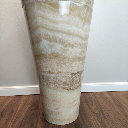 Раковина напольная из оникса Yellow ON-01343 (45*45*90) фото