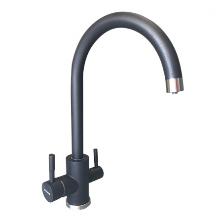 Смеситель для кухни кухни с фильтром для воды Ewigstein 3423516 антрацит фото