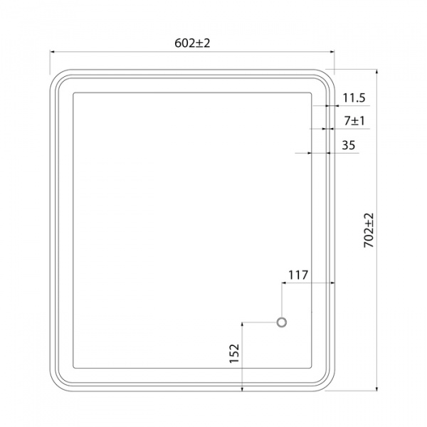 Зеркало Iddis Cloud 60 см CLO6000i98 фото