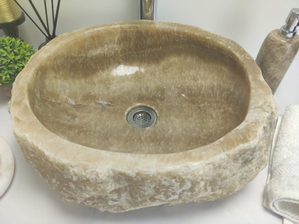 Раковина из оникса Indo Erozy Sunset EO-00422 фото