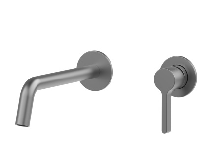 Настенный смеситель для раковины Vincea Villa VBFW-1VL1GM вороненая сталь фото