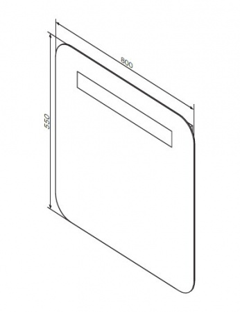 Зеркало с LED-подсветкой Am.Pm Gem M90MOX0801WG 80 см фото