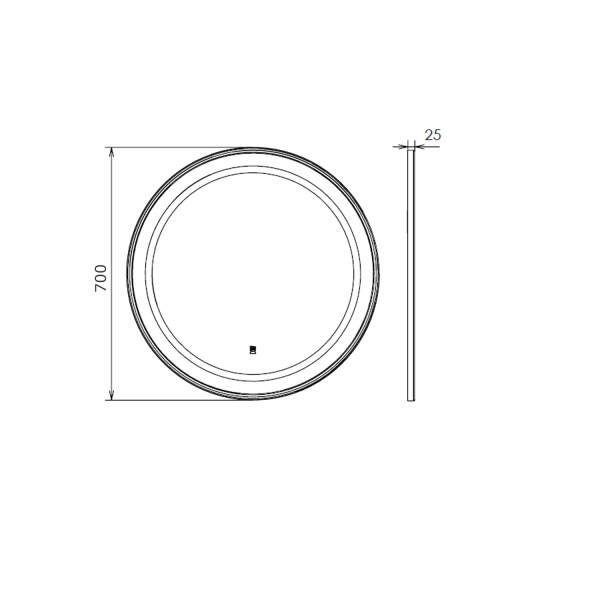 Зеркало для ванной комнаты Comforty Ереван-70 LED-подсветка, бесконтактный сенсор, белый матовый 00-00014142CF фото