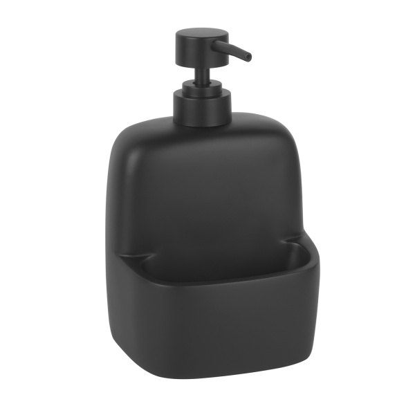Дозатор для жидкого мыла с емкостью для губки WasserKRAFT K-8499BLACK фото