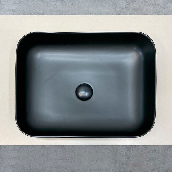 Накладная раковина Comforty T-Y9378MB 00-00000122 50x39 черная матовая фото