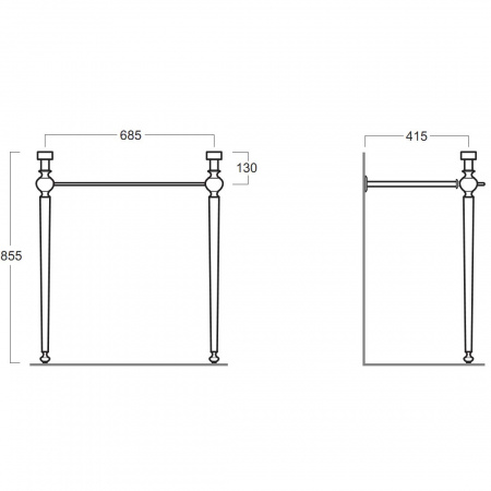 Структура для консоли Simas Arcade ARCG2cr хром фото