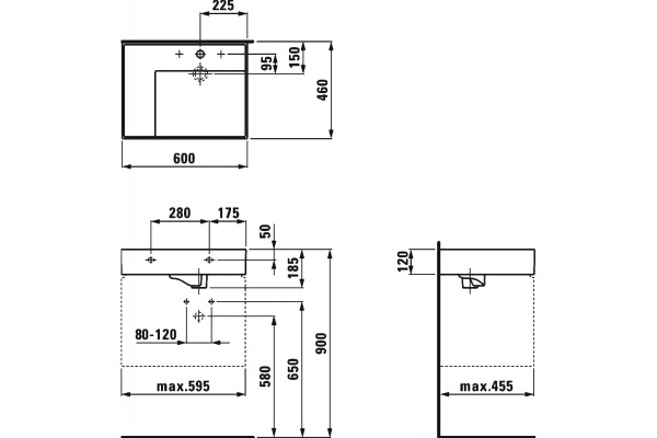 Накладная раковина Laufen Kartell 8.1033.5.000.104.1 60х46 фото