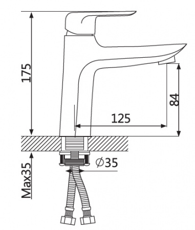 Смеситель для раковины Oute T102 T10201 фото