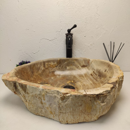 Накладная раковина из окаменелого дерева Fossil Basin OD-01230 (61*40*15) фото