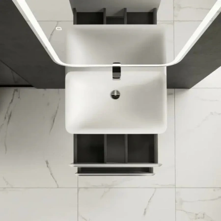 Тумба под раковину Aquame S4 AQM900460WH 60 см, белая фото