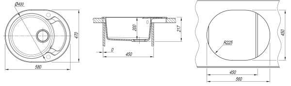 Кухонная мойка БЕРТА 580 Dr. Gans 25.040.B0580 латте фото
