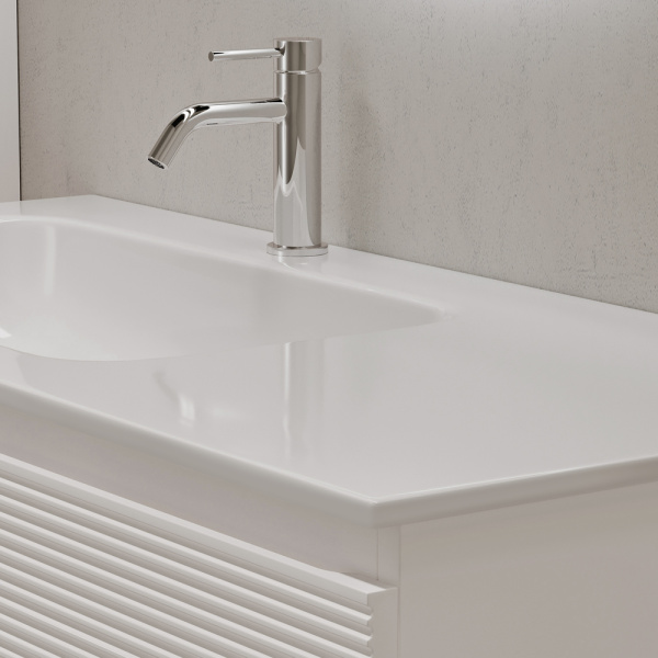 Тумба под раковину Sancos Folk FL100LW белая, левая фото