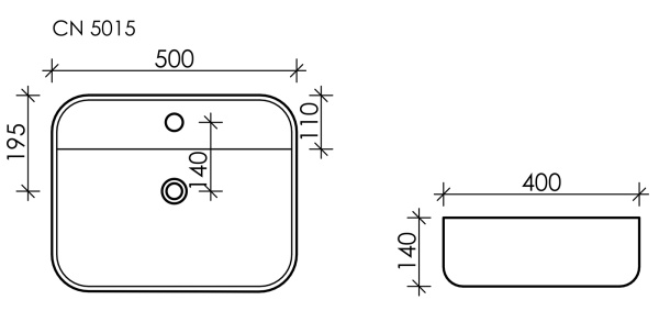 Накладная раковина Ceramica Nova Element CN5015 50x40 фото