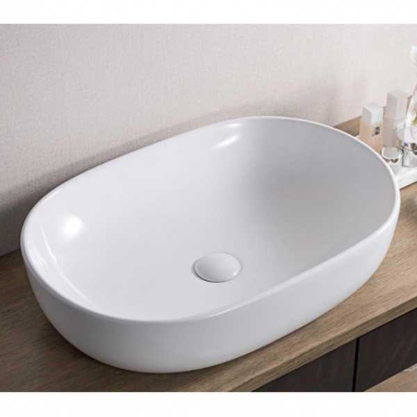 Накладная раковина BelBagno BB1084 60х42 белая глянцевая фото