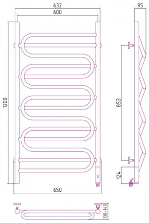 Электрический полотенцесушитель Сунержа Иллюзия 00-0545-1260 фото