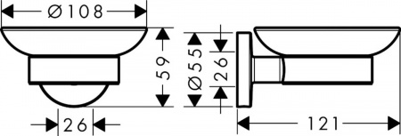 Мыльница настенная Hansgrohe Logis Universal 41715000 фото
