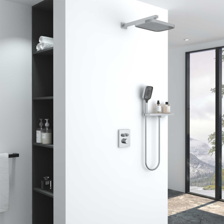 Душевая система скрытого монтажа с термостатом Vincea Inspire VSFW-321MT1RCH хром фото