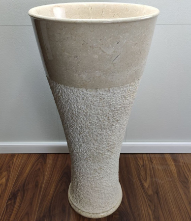 Раковина напольная из мрамора Pedestal Cream/Cream MN-0402 фото