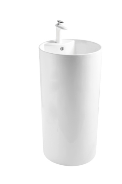 Напольная раковина SantiLine SL-4003MW 46x44 белая матовая фото