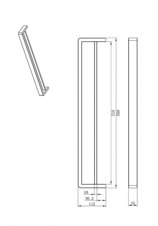 Полотенцедержатель AltroBagno Aperto 081403MB фото