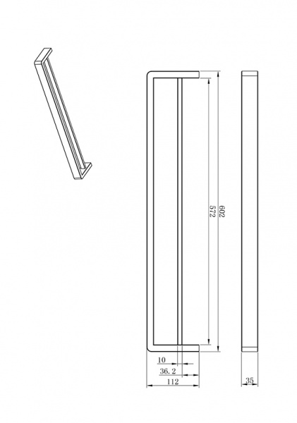 Полотенцедержатель AltroBagno Aperto 081404 Cr фото