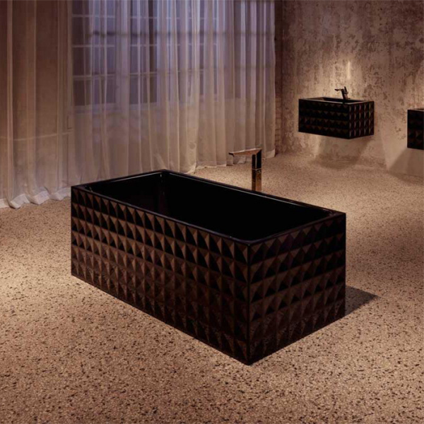 Стальная ванна Bette Loft Ornament 3172-056 CFXX6A черная 181x81 фото