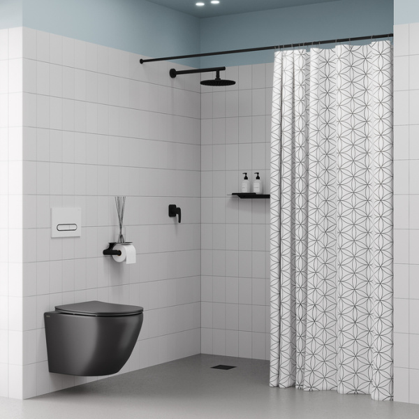 Душевая система скрытого монтажа Iddis Optima Home OPHBL01i66 черная матовая фото