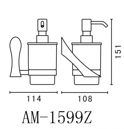 Дозатор для жидкого мыла Art&Max Elegant AM-E-1599Z хром фото