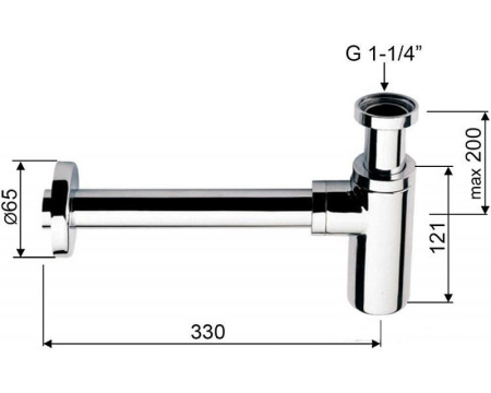 Сифон для раковины Kaiser 958L фото