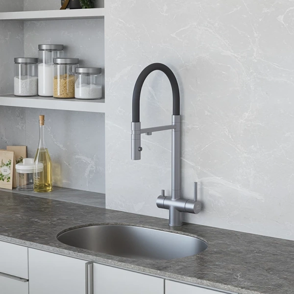 Смеситель для кухни с фильтром для воды DQ Kitchen DA1462506Grey графит фото
