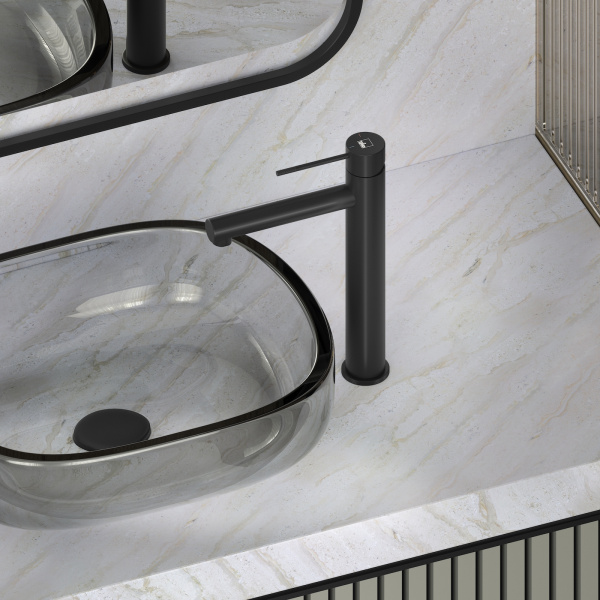 Высокий смеситель для раковины Timo Saona 2311/03F Черный фото