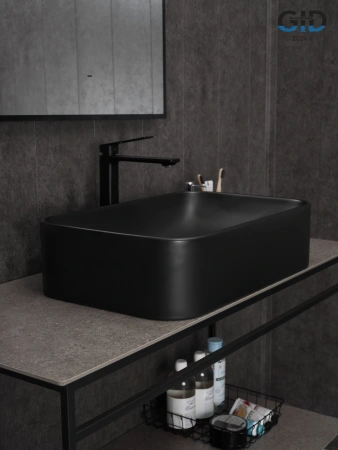 Накладная раковина GID Bm9598 53365 61x38 черная матовая фото