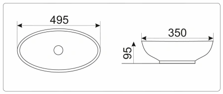 Накладная раковина GID 9022 49,5х35 фото