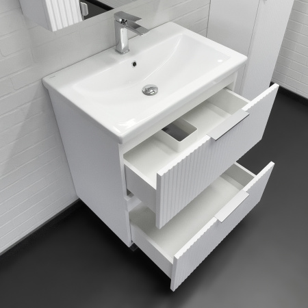 Тумба с раковиной Comforty Лима 70Н2 00-00019211 белая матовая фото