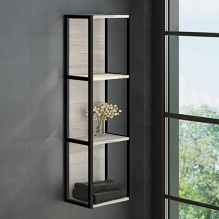 Шкаф подвесной открытый Comforty Дюссельдорф-35М дуб дымчатый фото