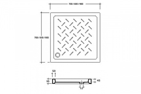 Поддон для душа RGW CR-088 19170188-01 80x80 фото
