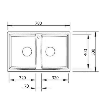 Кухонная мойка двойная Kaiser 78 KM2M-5078 W 78x50 белая фото