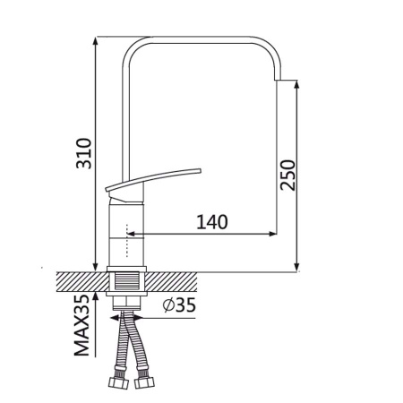 Смеситель для кухни Oute T22 T2213B фото