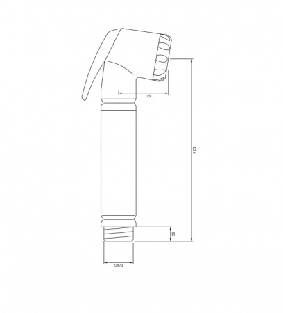Гигиеническая лейка Omnires Bidetta BIDETTA-RCR фото