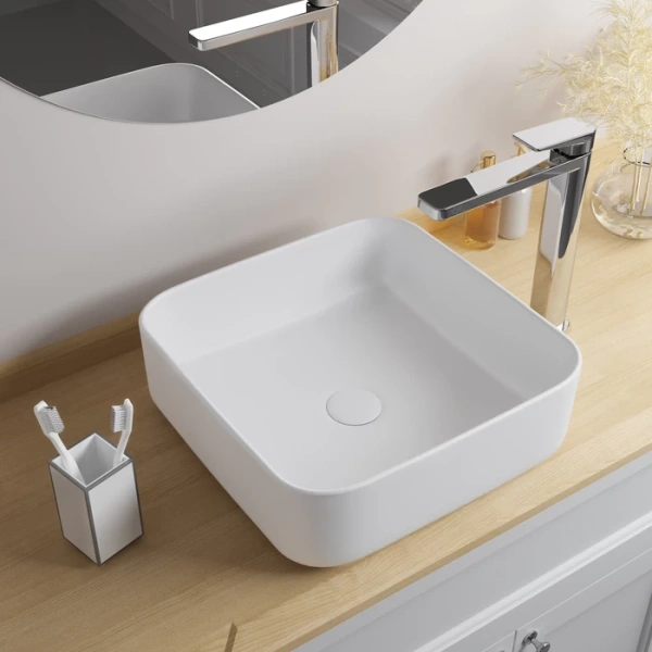 Накладная раковина Iddis Bridge BRIWM04i27 39x39 белая матовая фото