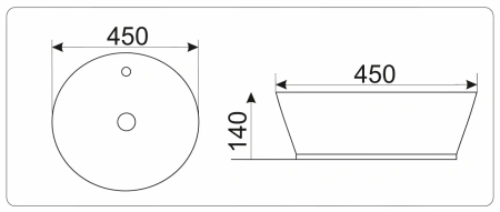 Накладная раковина GID D1306H022 45х45 фото