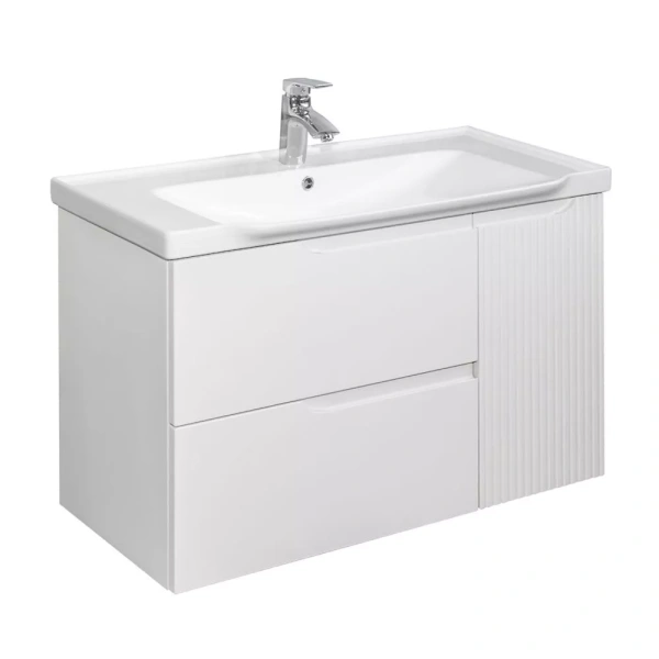 Тумба с раковиной Comforty Сидней-100 00-00022910CF белая матовая фото