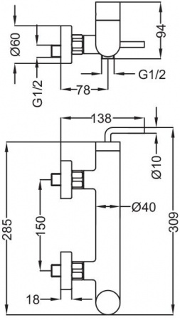 Смеситель для душа Cezares ECO ECO-DM-01-Cr фото